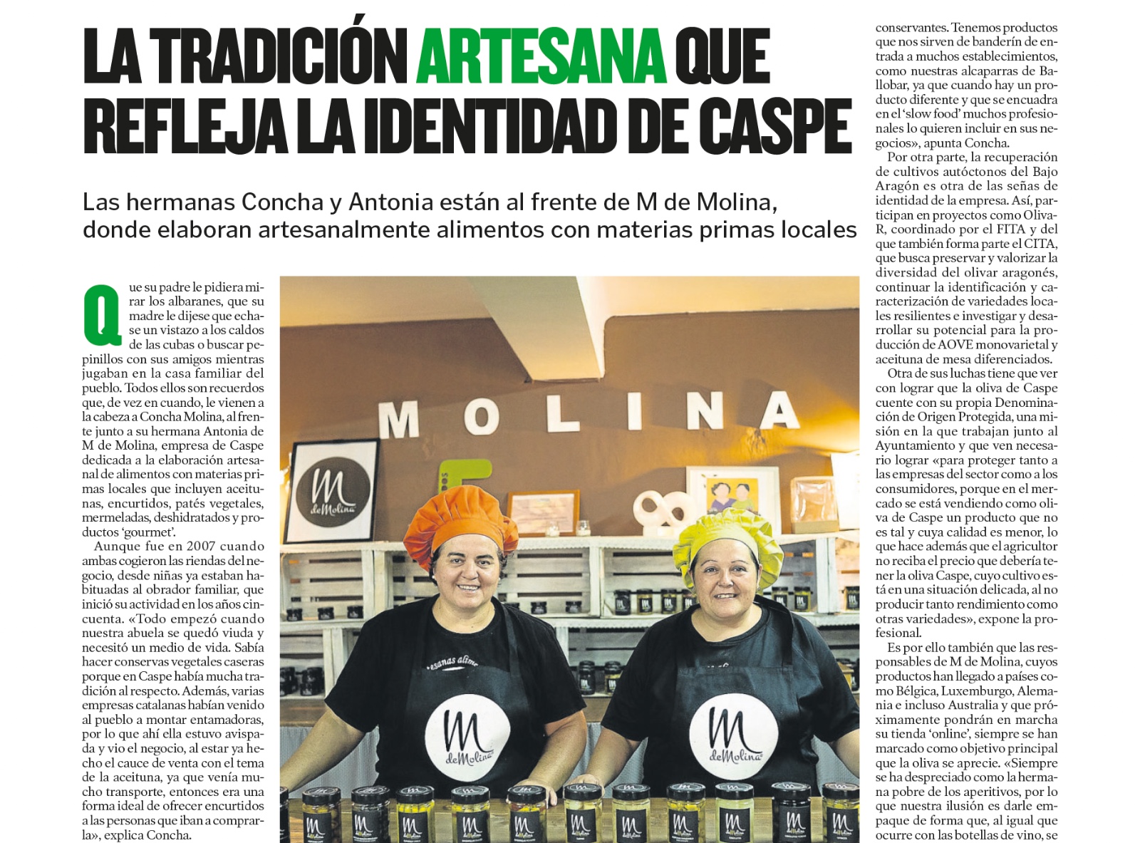 artesanas alimentarias Caspe